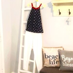 🇺🇸🇺🇸🇺🇸🇺🇸🇺🇸WHITE JEGGINGS & TANK TOP 🇺🇸🇺🇸🇺🇸🇺🇸🇺🇸